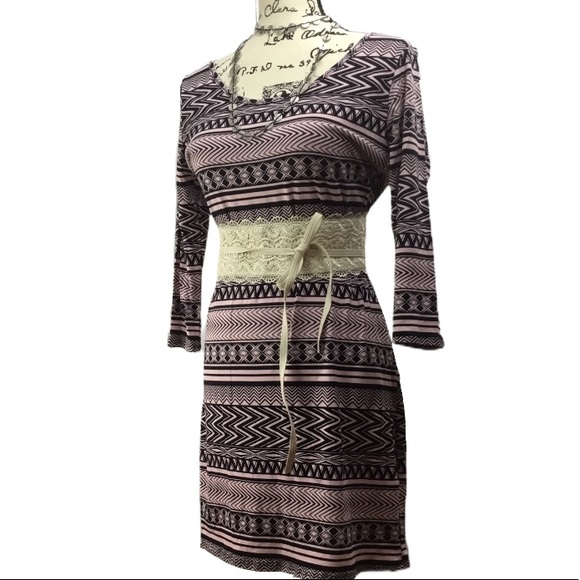 NEW Mini Dress Tribal Geo Design Size XL - Picture 2 of 6